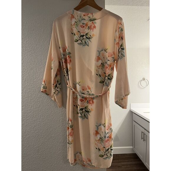 Floral Blush Bridal Maternity or Delivery Robe Small/Medium - Picture 3 of 3